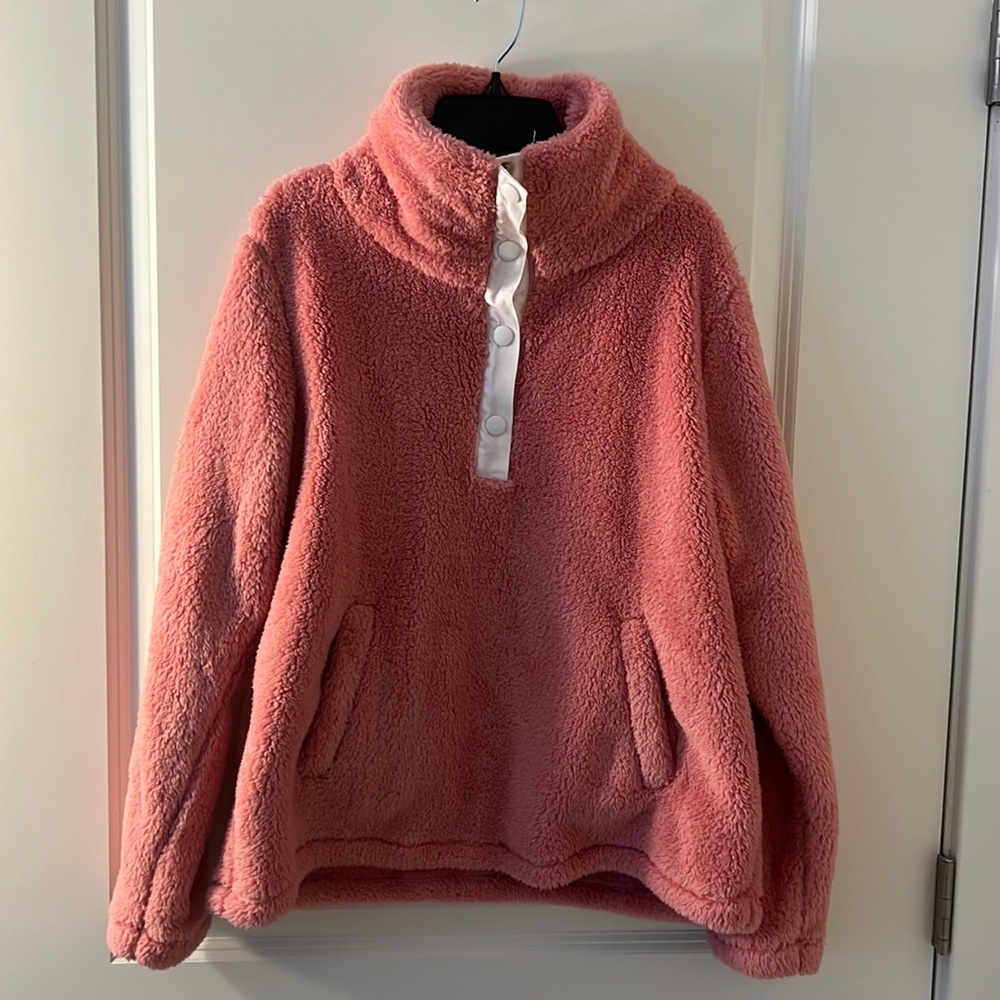 J. Crew NWT size Small Sherpa pullover with pockets